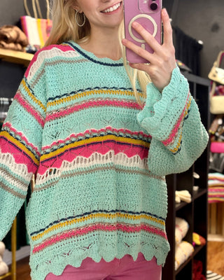 Turquoise Knit Sweater