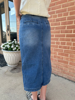 Denim Midi Skirt