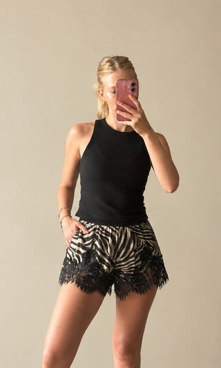 Zebra Lace Shorts
