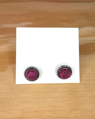 Pink Stud Earrings