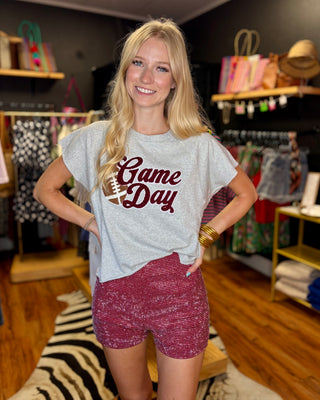 Game Day Raw Hem Tee