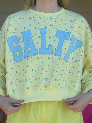 Salty Sweatshirt Yellow Ditsy