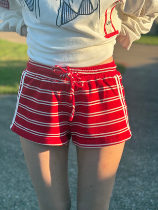 Striped Track Shorts