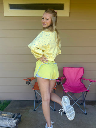 Salty Sweatshirt Yellow Ditsy