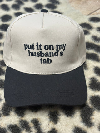 Husbands Tab Black Trucker Hat