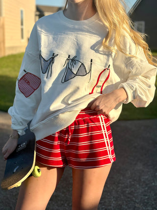 Striped Track Shorts