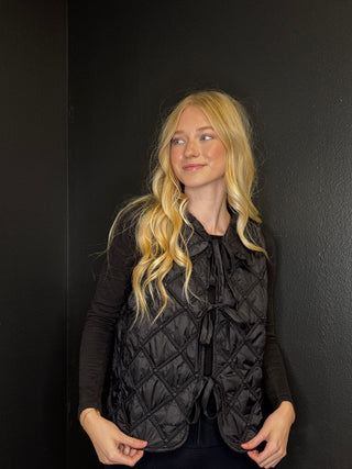 Black Quilted Vest