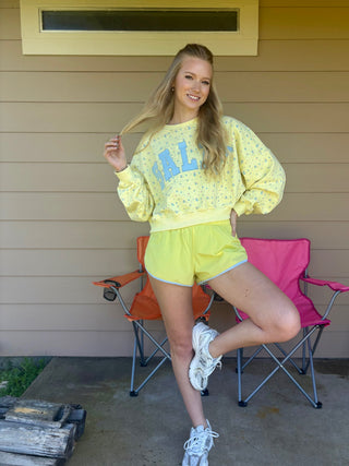 Salty Sweatshirt Yellow Ditsy