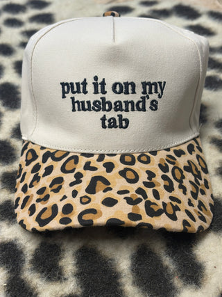 Husbands Tab Leopard Trucker Hat