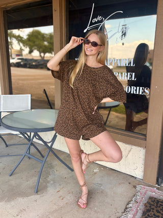 Leopard Sally Romper