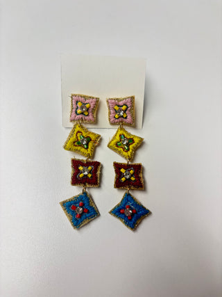 Embroidered Earrings - Fiesta