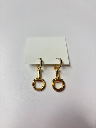 Gold Horsebit Earrings
