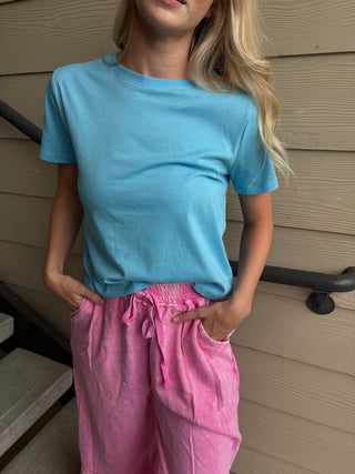 Blue Basic Tee