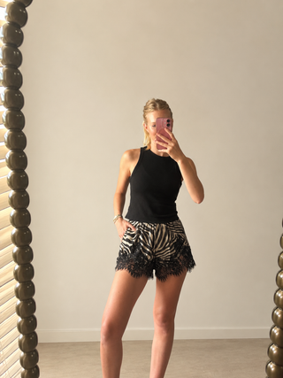 Zebra Lace Shorts