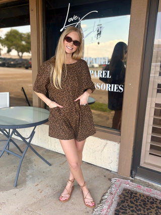 Leopard Sally Romper