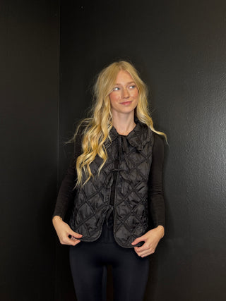 Black Quilted Vest