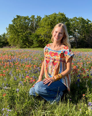 Aztec Embroidered Blouse