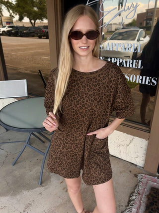 Leopard Sally Romper