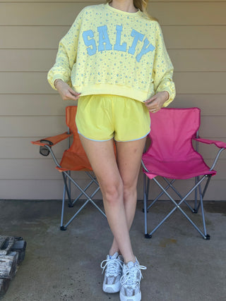 Salty Sweatshirt Yellow Ditsy